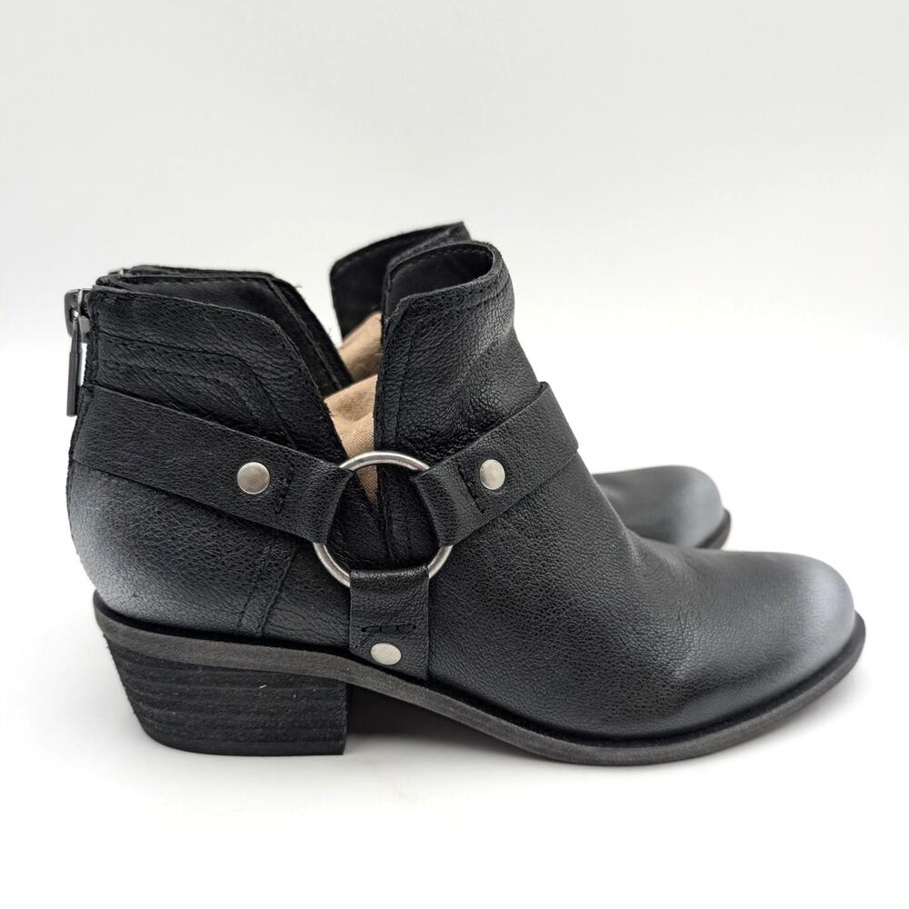 Lucky Brand Boltin Block Heel Ankle Bootie Back Zip Women's Black Sz US6M EU36.5 - Picture 3 of 11